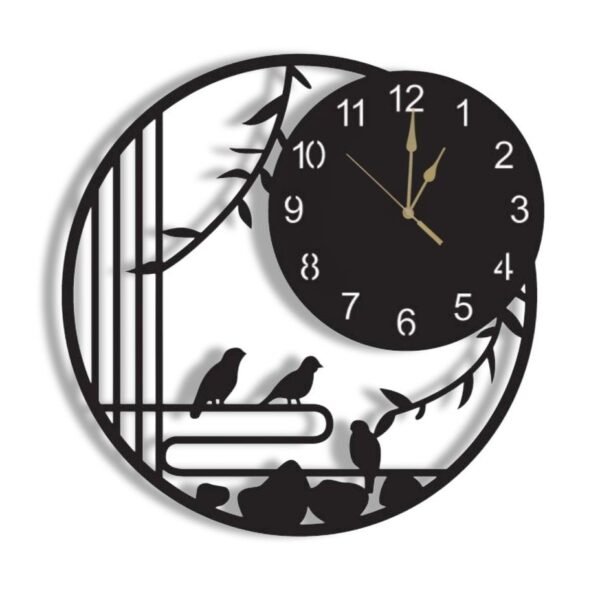 Wall Clock 3D Wooden  Design