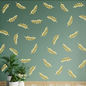 shiny golden leaves wall sticker - Image 4