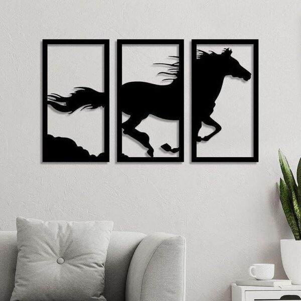 3 PCS horse wall frame decor