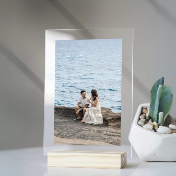 customize acrylic photo table top frame